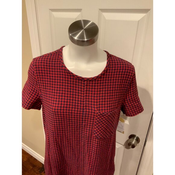 Current/Elliott Red & Blue Plaid Shift Dress, Size 2 (Medium) - Picture 2 of 7